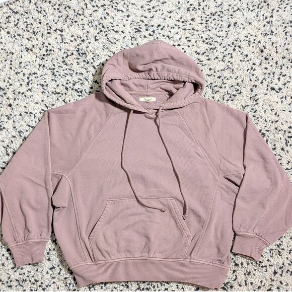 Madewell Tops - Madewell Women's Size S Muted Mauve Pink Cotton Blend‎ French Terry Hoodie